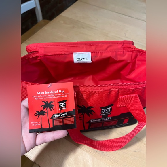 Trader Joe’s mini insulated bag in red LIMITED RUN - Picture 2 of 6